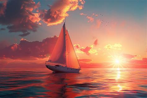 Premium Photo Lose Yourself In The Tranquility Of A Sailboat Gen