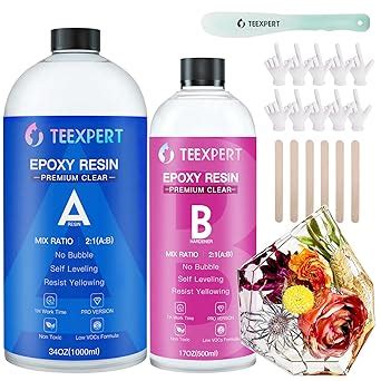 Amazon Teexpert Deep Pour Epoxy Resin Crystal Clear High Gloss