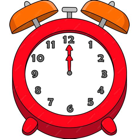 Reloj De Dibujos Animados De Color Clipart Ilustración Vector Premium