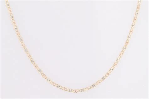 2mm Diamond Cut Mariner Link Chain 18 Necklace 14k Multi Tone Gold 2