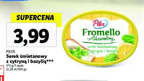 Serek śmietanowy z cytryną i bazylią Pilos fromello cena promocje