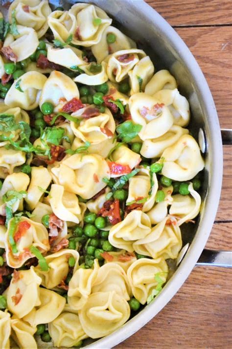 Tortellini With Peas And Prosciutto Food Fanatic