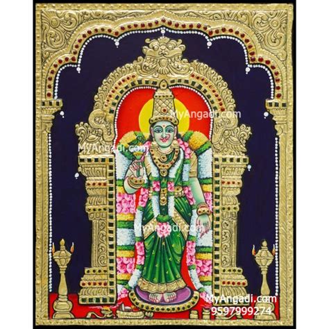 Meenakshi Amman Tanjore Painting Buy Meenakshi Amman Tanjore Paintings