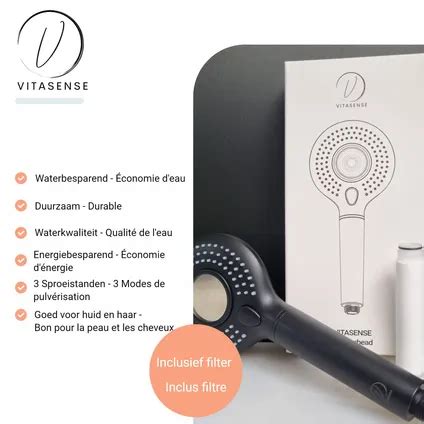 VITASENSE PLUS Waterbesparende Douchekop Met Waterfilter