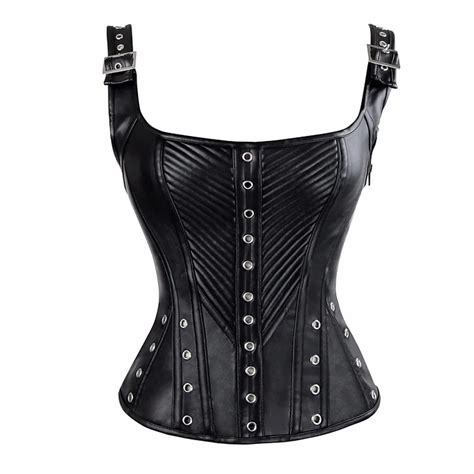 Women S Sexy Lingerie Bustier Corset Leather Steampunk Corset Waist