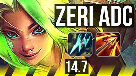 Zeri And Blitzcrank Vs Ezreal And Pyke Adc 85 Winrate Quadra 9 1 4 Euw Challenger 14 7