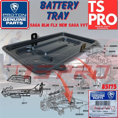 Proton Saga Blm Flx New Saga Vvt Genuine Battery Tray Dapak Bateri