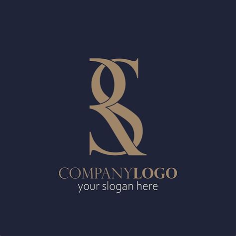 Logotipo Elegante Do Monograma Rs Vetor Premium