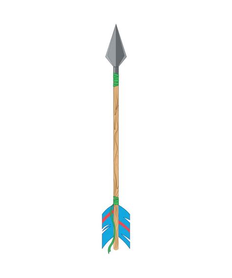 Vector Illustration Of Arrow With Feathers Vector Art At Vecteezy