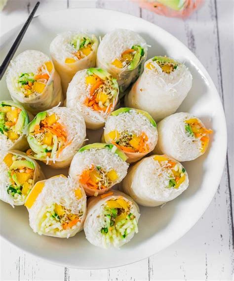 Vegan Rice Paper Summer Rolls Gluten Free Blooming Nolwenn Recipe