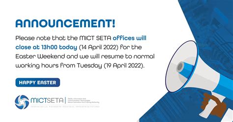 Mict Seta On Twitter Announcement 📢📢📢 Please Note That The Mict Seta Offices Have Closed For