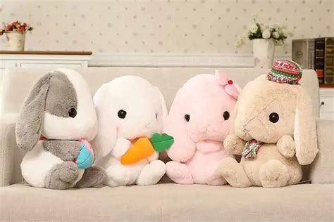 Cute Holland Lop Bunny Mini Lop Rabbit Cartoon Figures Stuffed Plush