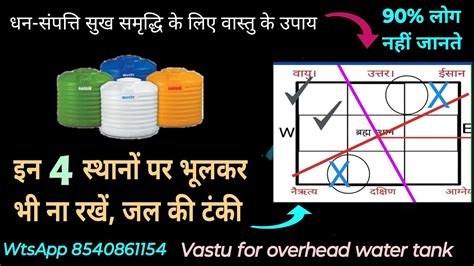 Overhead tank Vastu in Hindi घर क छत पर पन क टक कह रख