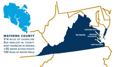 Mathews County Map Virginia Mathews County Visitor Center