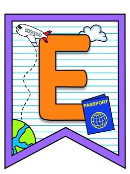 Welcome Bunting Travel Themed By Educaclipart Tpt