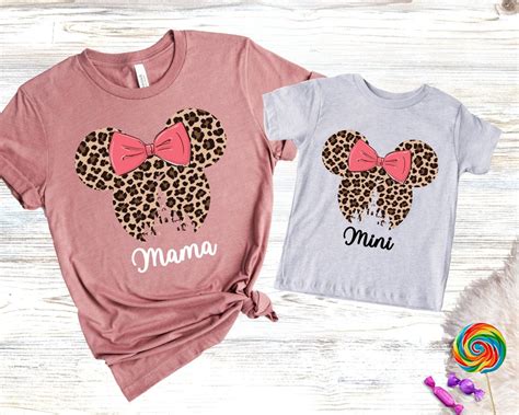 Minnie Mouse Shirt Mama And Mini Shirt Leopard Print Minnie Head