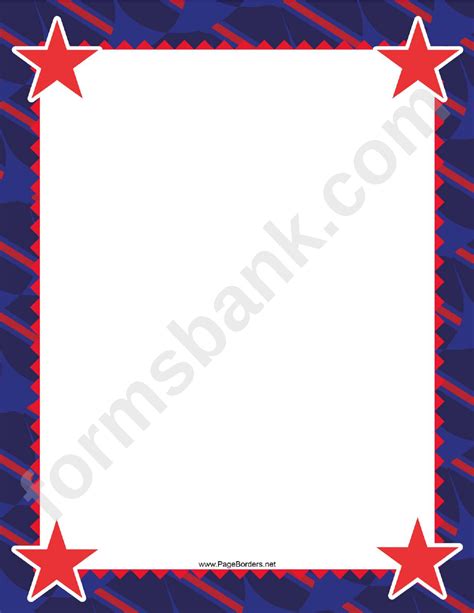 Star Border Template printable pdf download