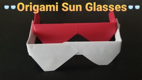 How To Make Easy Origami Sunglasses Youtube