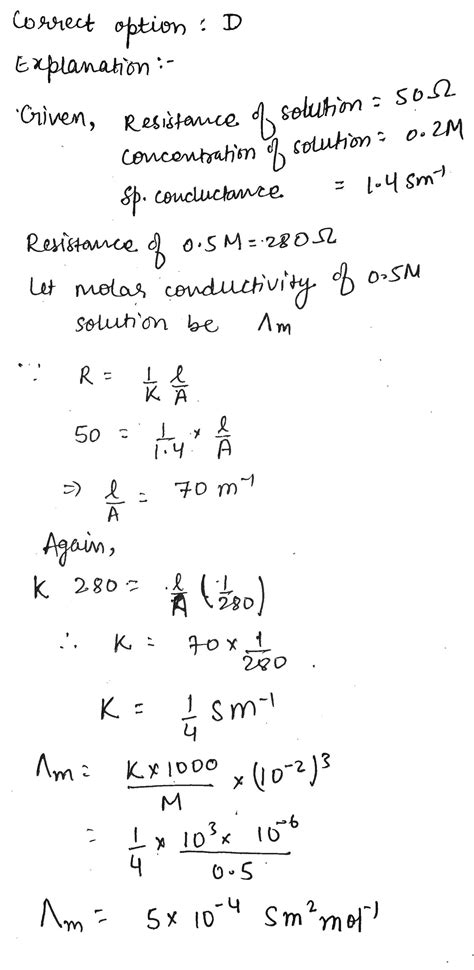 Molar Conductivity Of Metals