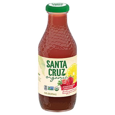 Santa Cruz Organic Strawberry Lemonade 16 Ounce Bottle Buehler S