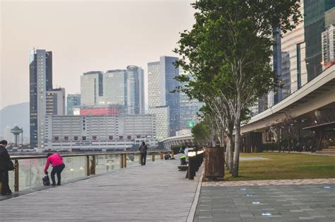 The Waterfront Boardwalk in Kwun Tong Promenade, 5 March 2013 Editorial ...