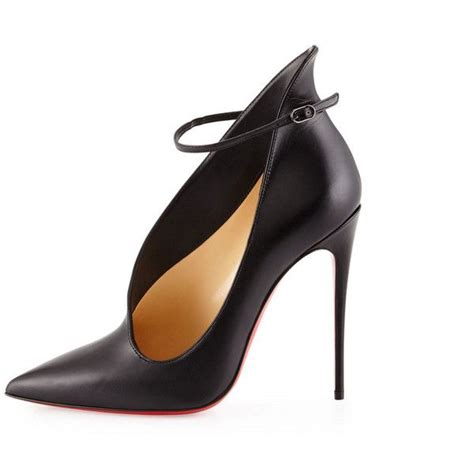 Shoe Of The Day Christian Louboutin Vampydoly Asymmetric Red Sole Pump Liked On Polyvore Fea