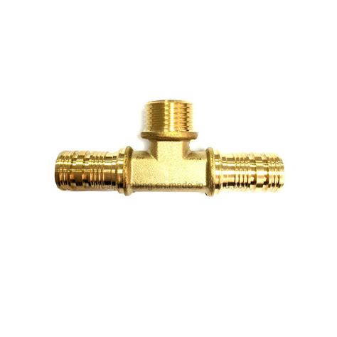 Brass Pex Barb Male Tee China Brass Pex Barb Male Tee And Brass Pex