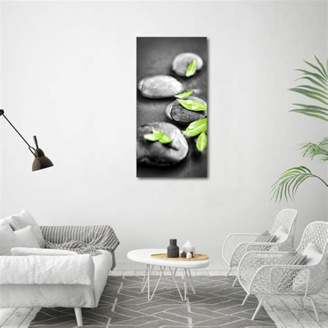 Ebern Designs Leaves Of Zen Stones Kunstdrucke Auf Leinwand Wrapped