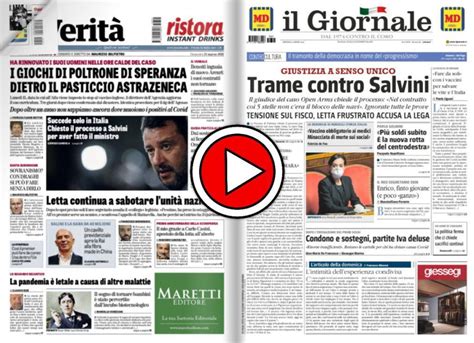 La Rassegna Stampa Sfogliabile Del 21 Marzo 2021 Prime Pagine In Pdf