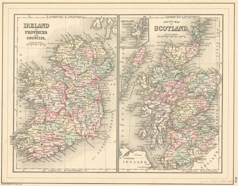 Ireland in Provinces and Counties- County Map of Scotland by S ...