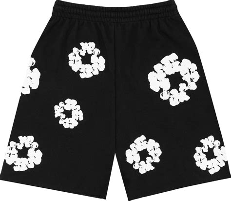 The Cotton Wreath Shorts Black - Denim Tears