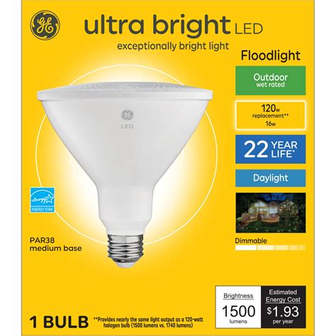 Ge Ultra Bright Led Floodlight Bulb 120 Watt Eqv Luz Do Dia