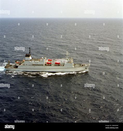 A Starboard Beam View Of The Surveying Ship USNS WATERS T AGS 45