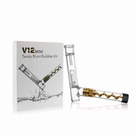 Airistech V12 Mini Twisty Glass Blunt And Bubbler Kit Ez Test Australia