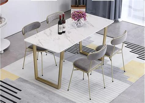 Mesa De Mármore Pequena - Moderno E Contratado Metal Pé Nordic Mesa De Mármore Branco Uso ...