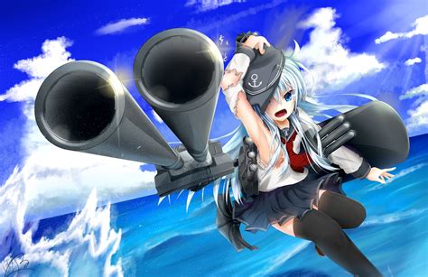 Anime Girls Kantai Collection Hibiki Kancolle Wallpaper Anime