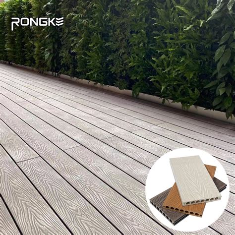 3D Embossed Outdoor Floor Board Wood Grain WPC Wood Composite Decking