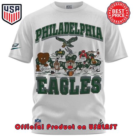 NFL Philadelphia Eagles Looney Tunnes Characters Fullprinted T Shirt