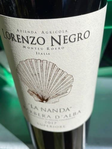 2017 Azienda Agricola Negro Lorenzo La Nanda Barbera D Alba Superiore