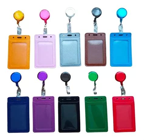 Pzs Porta Gafete Vinil Con Yoyo Vista Colores A Elegir Mercadolibre