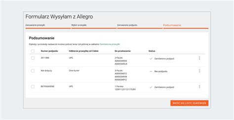 Wysyłam Z Allegro Wprowadziliśmy Poprawki W Formularzu Nadawczym