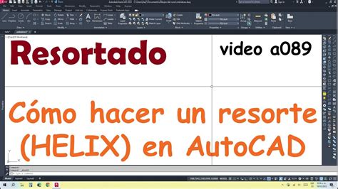 Resortado Como Hacer Un Resorte Helix En Autocad Youtube