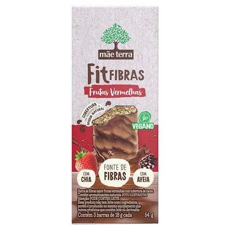 Barra Mãe Terra Fit Proteína Frutas Vermelhas Com 3 54g Covabra