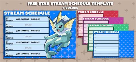 Free Vtuber Stream Schedule Template Schedule Template Templates