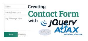 Simple Contact Form Using Jquery Ajax PHP Tutorial