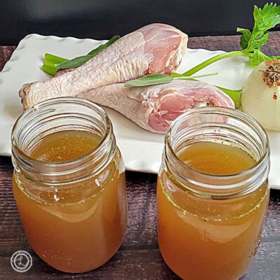 Fall Turkey Bone Broth Recipe With Turkey Legs And Fresh Herbs