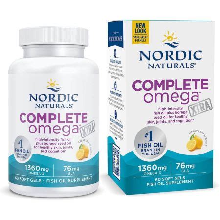 Nordic Naturals Complete Omega 3 6 9 Xtra 60 Softgels Lemon Bigvits