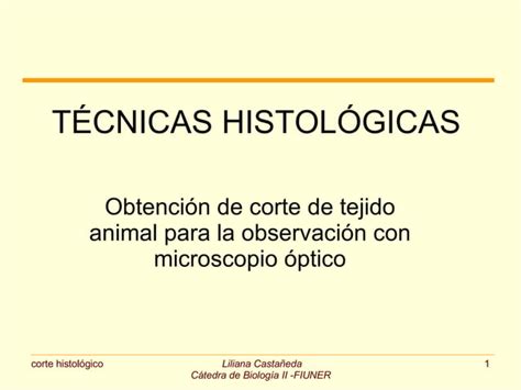 Técnicas Histológicas Ppt