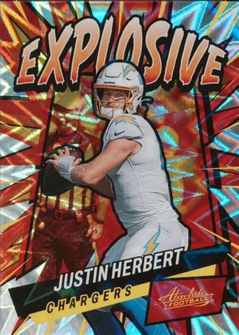 Justin Herbert 2022 Absolute E6 Explosive Price Guide Sports Card