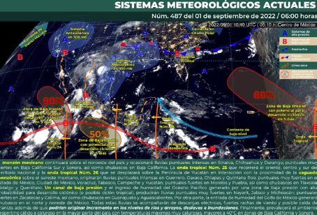 Monzón Mexicano vaguada monzónica y posible ciclón tropical golpearán